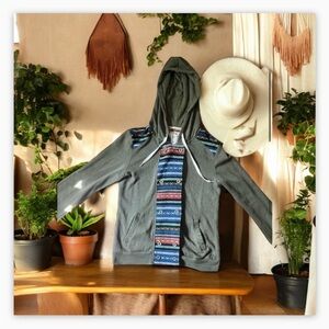 Women Element  Green South Western Tapestry Detail Double Button up Jack…